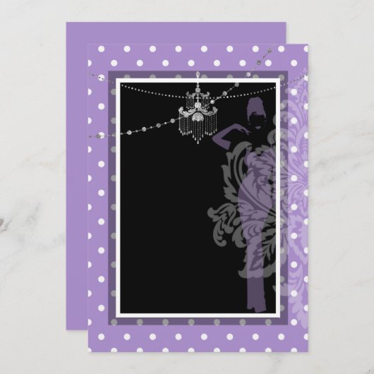 Invitation violette et noire (Devant / Derrière)