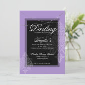 Invitation violette et noire (Debout devant)