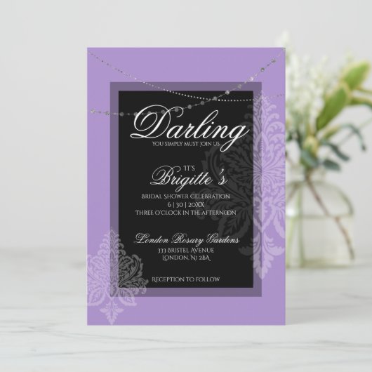 Invitation violette et noire (Debout devant)