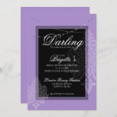 Invitation violette et noire (Devant / Derrière)
