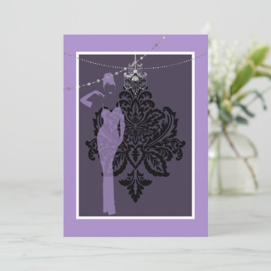 Invitation violette et noire (Debout devant)