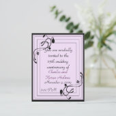 Invitation violette et noire élégante (Debout devant)