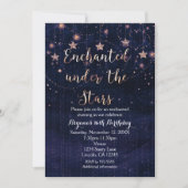 Invitation violette et or Enchanted under the Star (Devant)