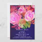 Invitation Violette Florale Moderne de Printemps pour une Mar (Devant)