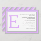 invitation violette grise (Devant / Derrière)