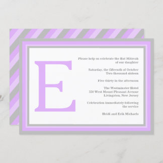 invitation violette grise