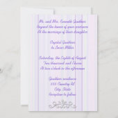 Invitation violette Pastel Pinstripe (Dos)