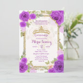 Invitation violette Rose mexicaine Charra Mis Quin (Debout devant)