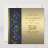 Invitation Violettes de Gentiane Violettes Cristal pour 50e A (Dos)