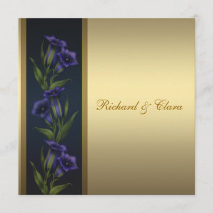 Invitation Violettes Gentiane Violette de 50e Anniversaire Do