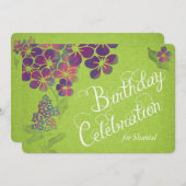 Invitation Violettes sur l'invitation fait sur commande de (Devant / Derrière)