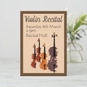 Invitation Violin Considérant élégance et performance (Debout devant)