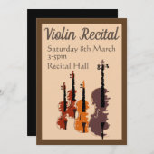 Invitation Violin Considérant élégance et performance (Devant / Derrière)
