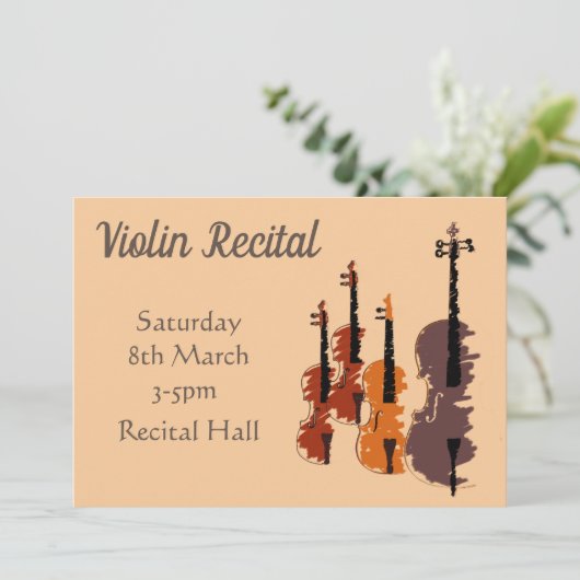 Invitation Violin Considérant élégance et performance (Debout devant)