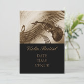 Invitation Violin Considérant élégance et performance (Debout devant)