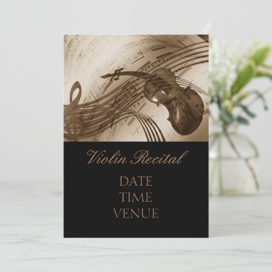 Invitation Violin Considérant élégance et performance (Debout devant)