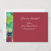 Invitation VIOLINISTE FILLE, VIOLIN ET CAT Sweet! 6 Monogramm (Dos)