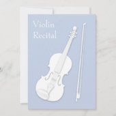 Invitation Violon blanc & Bow Music Considérant Concert Pale  (Devant)
