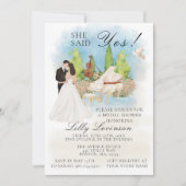 Invitation Violon De Piano De Fête des mariées Élégant Elle A (Devant)