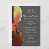 Invitation Violon Elegant Music Considérant Classic Grey (Devant)