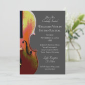 Invitation Violon Elegant Music Considérant Classic Grey (Debout devant)