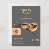 Invitation Violon minimaliste moderne (Devant)