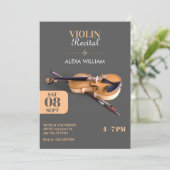 Invitation Violon minimaliste moderne (Debout devant)