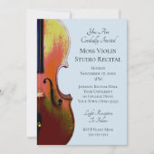 Invitation Violon musical élégant Considérant (Devant)