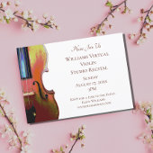 Invitation Violon musique classique Considérant Élégant rouge