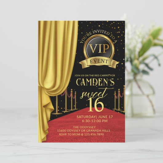 Invitation VIP, Anniversaire du tapis rouge, Anniversaire d'H (Debout devant)
