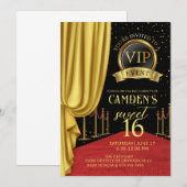 Invitation VIP, Anniversaire du tapis rouge, Anniversaire d'H (Devant / Derrière)