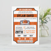 Invitation VIP BILLET DE BASKETBALL Bar Bat Mitzva (Debout devant)