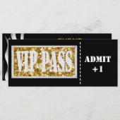 Invitation VIP Black and Gold (Devant / Derrière)