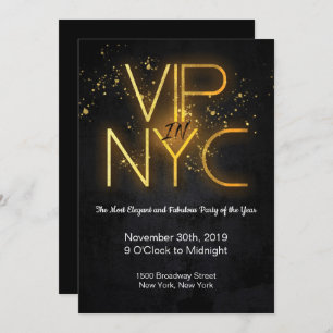 Invitation VIP dans l'invitation de partie de NYC