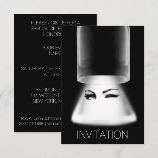 Invitation Vip de la soirée Filles (Devant / Derrière)