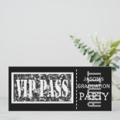 Invitation VIP noir et blanc (Debout devant)