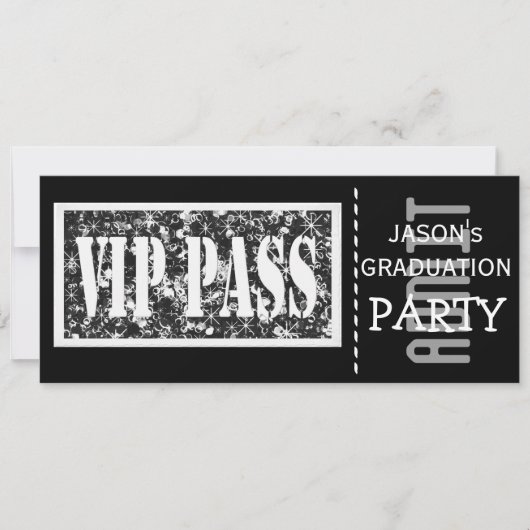 Invitation VIP noir et blanc (Devant)