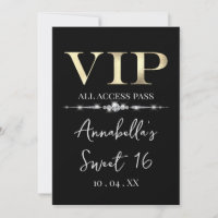 VIP Or en Glamour sur Fond Noir