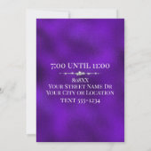 Invitation VIP Or en Glamour sur Fond Violet (Dos)