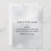 Invitation VIP or en or brillant sur argent (Dos)