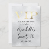 Invitation VIP or glamour sur l'argent (Devant)