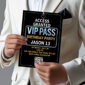 Invitation VIP Pass 13e anniversaire Cool d'invitation Ado