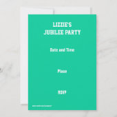 Invitation 'VIP PASS' de Glitz UK Purple (Dos)