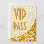 Invitation "VIP Pass" de la courbe "Gold" de Glitz (Devant)