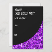 Invitation "VIP Pass" de la courbe noire pourpre d (Dos)
