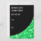 Invitation "VIP Pass" de la courbe noire verte de (Dos)