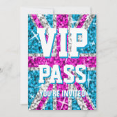 Invitation "VIP PASS" rose Glitz UK (Devant)