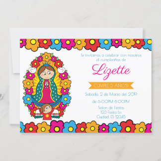 INVITATION VIRGENCITA — INVITACITE PARA CUMPLEAÑOS