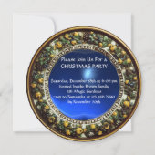 Invitation VIRGIN ET ENFANT FLORAL CROWN Blue Gem Noël (Dos)
