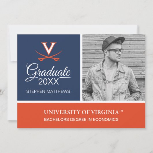 Invitation Virginia Cavaliers | Diplômé (Devant)